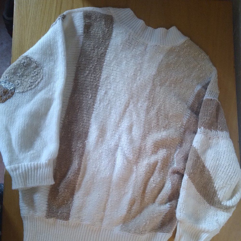 Vtg A'milano Abstract Geometry Color Block Sweater - image 5